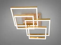 Люстра стельова LED Diasha 7002G LED 3color mmer 7002G, 145W, 3 кольори, золото, сучасний стиль, 52 см - мініатюра 3