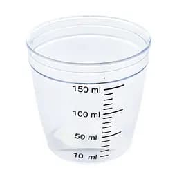 Пластиковий мірний стакан 150 мл із градуюванням вимірювальний стаканчик Прозорий 88085