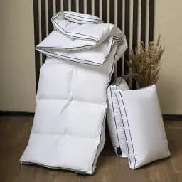 Набір MirSon пуховий №10007 Imperial Satin Luxe зима ковдра 140х205 см + подушка білий (2200010810776)