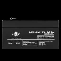 Акумулятор AGM LPM 12V - 1.3 Ah - мініатюра 3