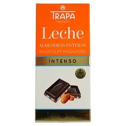 Шоколад Trapa Intenso молочный с цельным миндалем 175 г