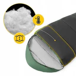 Спальний мішок (спальник) кокон Mountain Goat Pro+ MG0016 0 ...+10°C R Black/Olive (P-5905973400978) - мініатюра 7