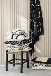 Табурет стільчик J-LINE дерев'яний з сидінням з морської трави (50981) - мініатюра 3