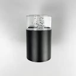 Фасадний циліндричний світильник з ефектом крапель | Line F | Арт. 8701 BK