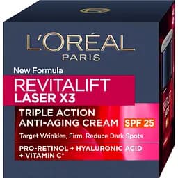 Денний регенеруючий крем для обличчя L'Oreal Paris Revitalift Laser х3 SPF 25 50 мл (A9247102) - мініатюра 2