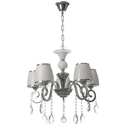 Люстра підвісна Brille кришталева з абажуром E14 40W CH (BCL-384S/5)