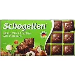 Шоколад Schogetten молочный с фундуком 100 г (662515)