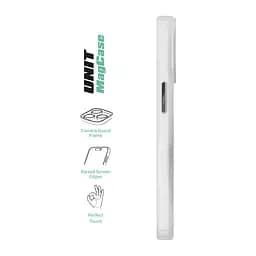 Чехол Apple iPhone 17, Unit MagSafe, белый, прозрачный, магсейф, противоударный, магнитный, панель-накладка с поддержкой MagSafe, с поддержкой беспроводной зарядки, TPU+PC, защита всего корпуса, ударопрочный, ArmorStandart (ARM88998) - мініатюра 3