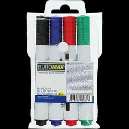 Набір маркер Buromax для магнітних дощок 4 шт. (BM.8800-94) - мініатюра 2