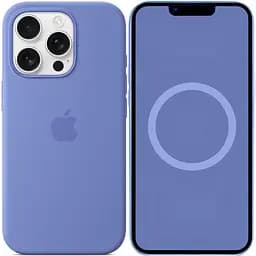 Чохол Silicone case (AAA) with Magsafe and Animation для Apple iPhone 16 Pro Max (6.9) Periwinkle