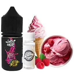 Набір компонентів для самозамісу сольової заправки Hype Black 30 мл Ice Cream Raspberry Малинове морозиво, 0-50 мг (17985)