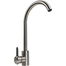 Змішувач кухонний Platinum 7990 NEST поворотний одноважільний з нержавіючої сталі сірий (000036375)