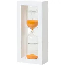 Часы песочные в деревянном корпусе на 15 минут (цвет белый/песок оранжевый), Склоприлад 86747