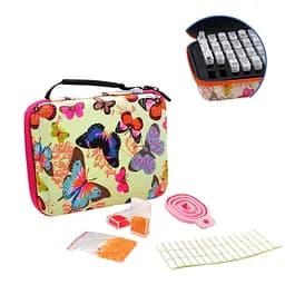 Кейс для зберігання камінців A-Toys 40 комірок білий з рожевим