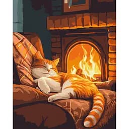 Картина за номерами на підрамнику Brushme Тепло та муркотіння