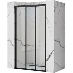 Душові двері Rea Alex black 100 REA-K9639, прозорий, чорний