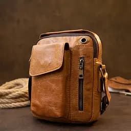 Чоловік шкіряний месенджер Vintage 18х20,5х5,5 см sum0013981 - мініатюра 6