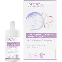 Сироватка для обличчя антивікова з плампінг ефектом Intra Bio Skin Care Niacinamide + Collagene Anti-Aging Plumping Face Serum 30 мл