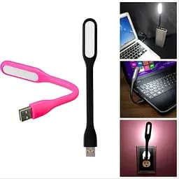 Usb лампа для ноутбука гнучка світильник від повербанка рожевий 1.2W 169х18мм лампа для клавіатури - мініатюра 2