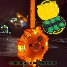 Комплект ліхтарів професійних Mactronic M-Flare (65 Lm) Green Magnet Synch Recharg 12/220V (PSD0013) - мініатюра 7