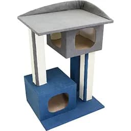 Когтеточка Lucky Pet Домик Каньон, серый с синим