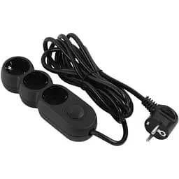 Фильтр питания 2E 3 розетки, 3 м, Black (2E-U03VES3MBK)