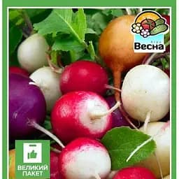 Насіння Весна Редис Суміш сортів Великий пакет 7 г (51952)