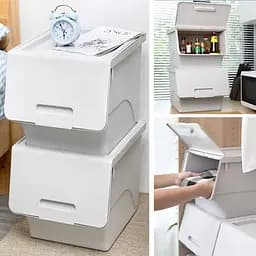 Білий контейнер для зберігання 45.5x28.5x31cm SW-00002421 - мініатюра 9