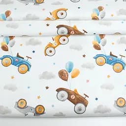 Дитяча постільна білизна в ліжечко RACING CARS CS5, бірюзовий (CarsRacingBalls_13Caramel_140) - мініатюра 9