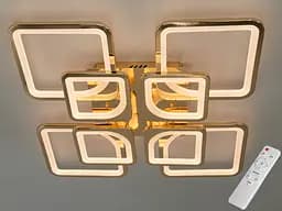 Многофункциональная потолочная светодиодная люстра, 135 Вт, золото.