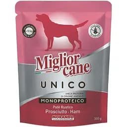 Вологий корм для собак Morando Migliorcane Unico паштет з прошуто 300 г