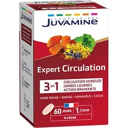 Гинкго + гамамелис Juvamine Циркуляция 60 капсул