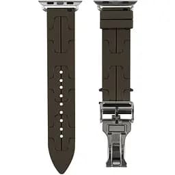 Силіконовий ремінець Hermes Apple Watch 41/40/38 мм Official Khaki