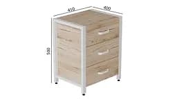 Тумба універсальна Ferrum-decor Вів'єн 3 50x41x40 білий ДСП Дуб Сан-Марино 16мм (FRD-104192) - мініатюра 2