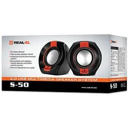 Акустична система REAL-EL S-50 black-red - мініатюра 2