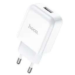 Мережевий зарядний пристрій Hoco N2 Vigour single port charger 1USB, 2,1 A White