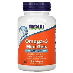 Омега-3 Now Foods Omega-3 Mini Gels 180 м'яких таблеток