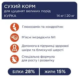 Сухий корм для цуценят великих порід Club 4 Paws Premium, курка, 2 кг (B4540211) - мініатюра 3