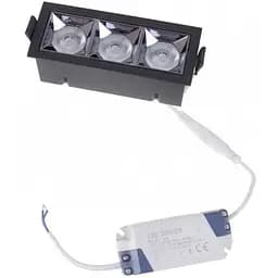 Світильник точковий Brille LED HDL-DT 203/3*4W NW BK 36-302