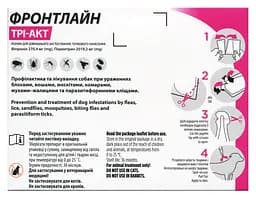 Краплі Boehringer Ingelheim Frontline Tri-Act від бліх та кліщів для собак 20-40 кг 3 піпетки + Плед для пікніка Frontline темно-синій - мініатюра 4