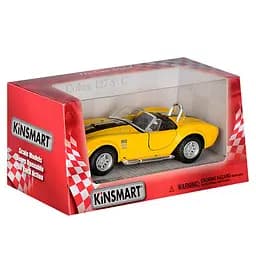 Дитяча колекційна машинка SHELBY COBRA KT5322W інерційна Жовтий Kinsmart