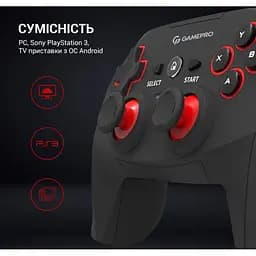 Геймпад джойстик GamePro GP-600 Black 2.4G Wireless PC/PS3/Android - мініатюра 10