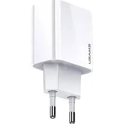 Мережевий зарядний пристрій Usams T48 KiT T22 18W + Cable U-Turn USB-A to micro-USB White [160792] - мініатюра 5