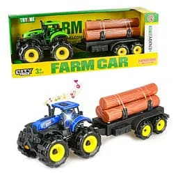 Трактор с прицепом и деревянными балками. CARS S det0018704