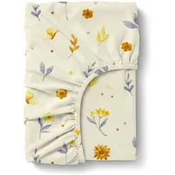 Простирадло Cosas на резинці фланель 100х200 honey bloom, жовтий (Flannel_HoneyBloom_100x200x20)