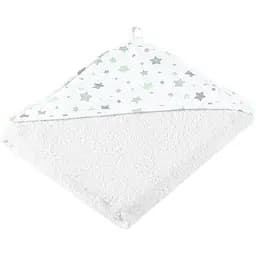 Куточок махровий Home line зірочки 90х90 см білий з зеленим і сірим (179696)