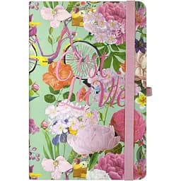 Книга записна Buromax Tropical в клітинку 207х136 мм на резинці бірюзова 96 аркушів (BM.255112-06)