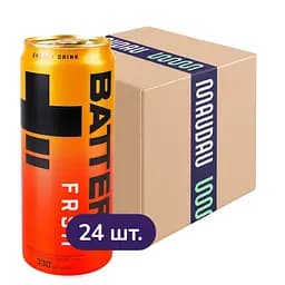 Упаковка енергетичного напою Battery Frsh 7.92 л (0.33 л x 24 шт.) з/б