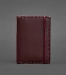 Кожаная обложка для паспорта 2.0 бордовая Краст