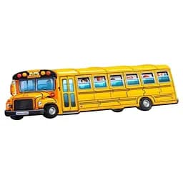 Дерев'яний двошаровий пазл-вкладиш Ubee Шкільний автобус